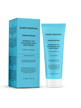 Glow Cocktail Glow Cocktail Limitowana edycja nawilżającego kremu z kwasem hialuronowym Hydrate and Lift 50 ml Zestaw do pielęgnacji skóry