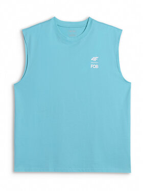 4F 4F Tank top FOB SUMMER Turkusowy Loose Fit
