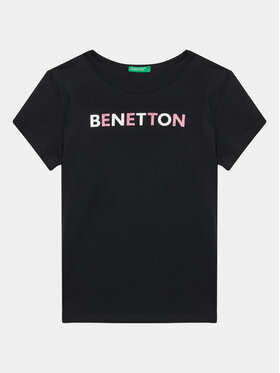 United Colors Of Benetton United Colors Of Benetton T-Shirt 3I1XC10D1 Czarny Regular Fit