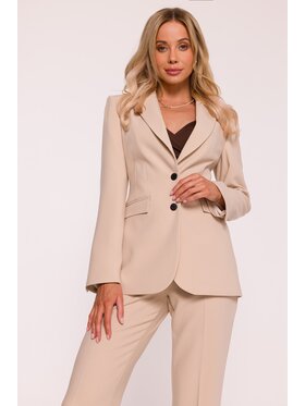 Stylove Stylove Marynarka S417 Beżowy A-Line Fit