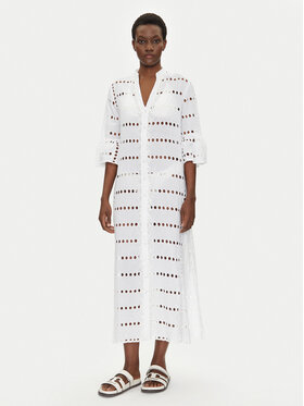 Iconique Iconique Φόρεμα παραλίας IC25-004 Λευκό Relaxed Fit