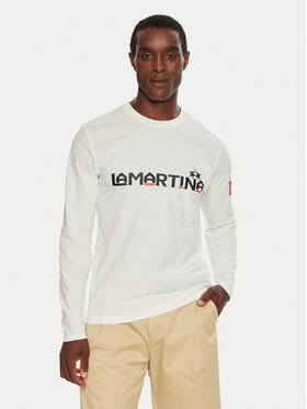 La Martina La Martina Longsleeve ZMR008 JS206 Weiß Regular Fit