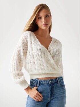 Guess Guess Sweter 178401 Biały Classic Fit