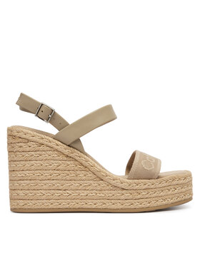 Calvin Klein Calvin Klein Espadrile Wedge Espad 70 Webbing Lth HW0HW02901 Bej