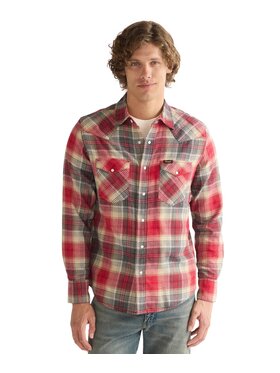 Wrangler Wrangler Koszula 112386899 Czerwony Regular Fit