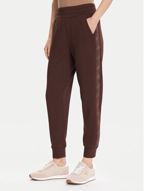 Guess Guess Spodnie dresowe W5YB11 KBYE2 Brązowy Regular Fit
