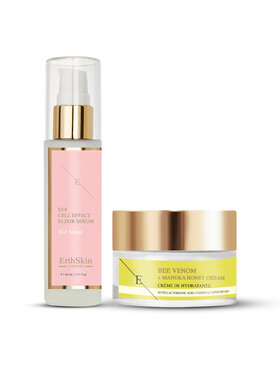Erthskin London Erthskin London Jad Pszczeli + Krem z Miodu Manuka + SERUM EFEKTU KOMÓREK EGF Krem na dzień i na noc
