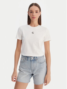 Calvin Klein Jeans Calvin Klein Jeans Тишърт LV047AB213 Бял Regular Fit