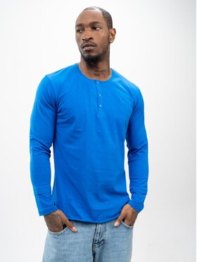 Machinist Machinist Longsleeve Longsleeve Męski Niebieski rozpinany na guziki M Niebieski Regular Fit