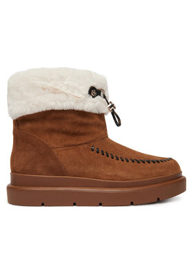 Guess Guess Μπότες Χιονιού FLFKEN LEA10 Ανοιχτό καφέ