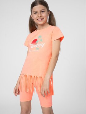 4F 4F T-Shirt 4FJSS23TTSHF400 Różowy Regular Fit