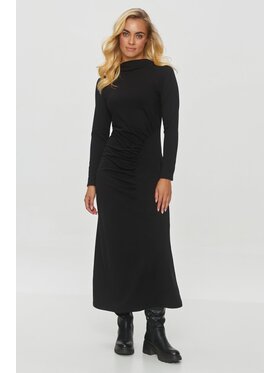 Makadamia Makadamia Sukienka codzienna M847 Czarny Shaped Fit