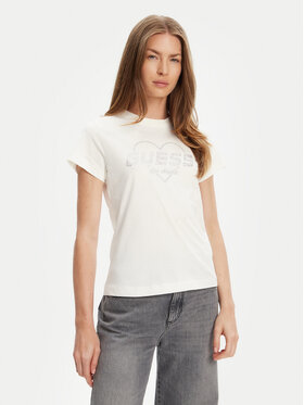 Guess Guess T-krekls V5GI10 K9RM1 Écru Regular Fit