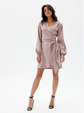 Roco Fashion Roco Fashion Sukienka koktajlowa Catlin Beżowy Regular Fit