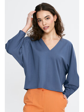 NIFE NIFE Halenka B192 Modrá Oversize