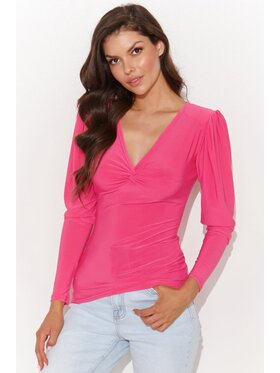 Numinou Numinou Bluzka NU461 Różowy Regular Fit