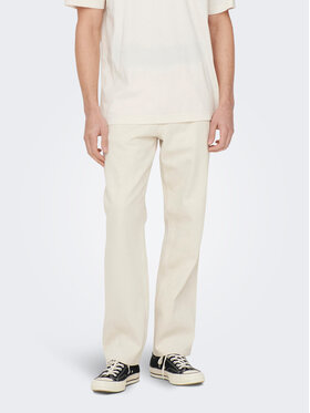 Only & Sons Only & Sons Traperice 22025917 Bijela Loose Fit