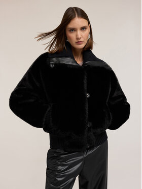 Motivi Motivi Pelliccia 8627Q000226N033 Nero Over Fit