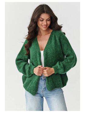 Makadamia Makadamia Kardigan S170 Zielony Loose Fit