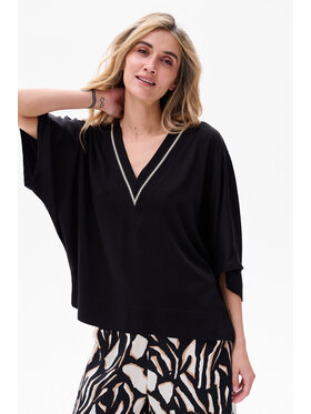 blue shadow blue shadow Bluzka Loca Czarny Regular Fit