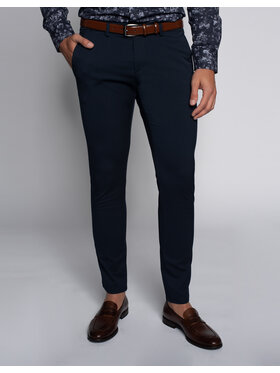 Borgio Borgio Spodnie materiałowe altedo Granatowy Slim Fit