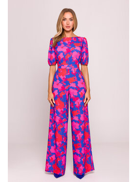Made of Emotion Made of Emotion Kombinezon M857 Różowy Wide Leg