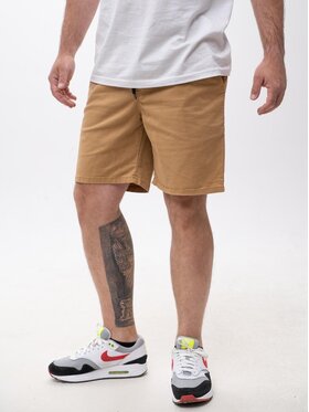 Jigga Wear Jigga Wear Szorty materiałowe Na urlop wakacje Piaskowe KORONA Crown Pocket XXL Beżowy Regular Fit