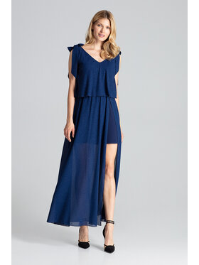 FIGL FIGL Sukienka M691 Granatowy Regular Fit