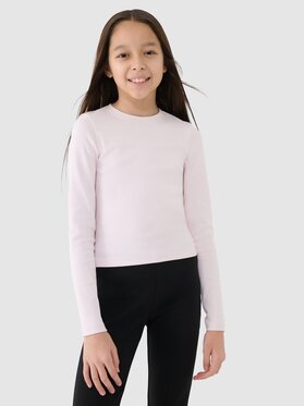4F 4F S dlhými rukávmi 4FJRSS25TLONF505-12S Biela Slim Fit