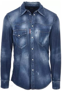 Dsquared2 Dsquared2 Košeľa S74DM0452 S30341 470 Modrá Regular Fit