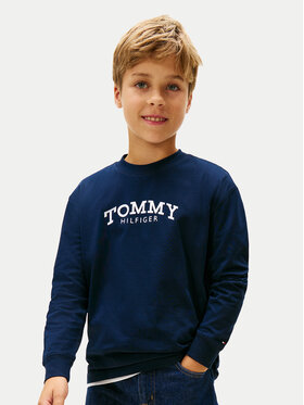 Tommy Hilfiger Tommy Hilfiger S dlhými rukávmi Monotype Print KB0KB10052 Tmavomodrá Regular Fit