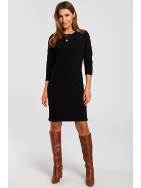 Stylove Stylove Sukienka codzienna S178 Czarny Regular Fit
