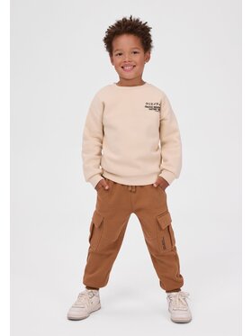 minoti minoti Komplet dresowy 33FLEECE220 Kremowy Cargo Fit