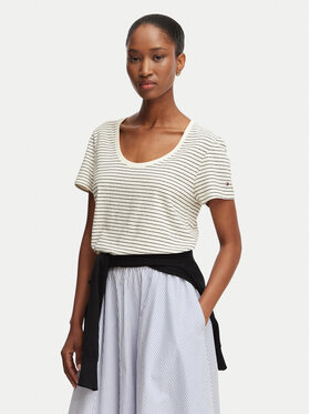 Tommy Hilfiger Tommy Hilfiger Majica WW0WW48705 Bela Regular Fit