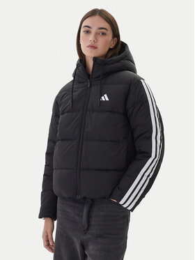 adidas adidas Pūkinė striukė Essentials Climawarm 3-Stripes JW3429 Juoda Loose Fit
