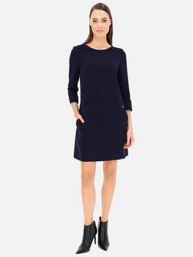 Potis & Verso Potis & Verso Sukienka codzienna Nabuko Granatowy Slim Fit