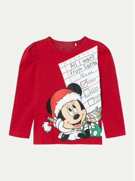 NAME IT Bluza Minnie 13234183 Rdeča Regular Fit