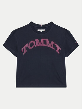 Tommy Hilfiger Tommy Hilfiger Tričko KG0KG08357 D Tmavomodrá Regular Fit