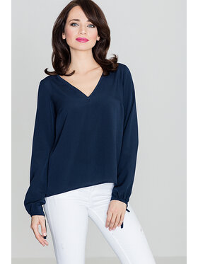 Lenitif Lenitif Bluzka K385 Granatowy Regular Fit