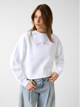 Guess Jeans Guess Jeans Mikina 181315 Bílá Classic Fit