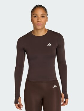 adidas adidas Koszulka techniczna 159091 Brązowy Fitted Fit