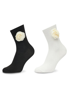 Aldo Aldo 2er-Set hohe Damensocken Rosettesocks 13939716 Schwarz