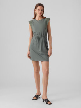 Vero Moda Vero Moda Sukienka codzienna Hollyn 10265206 Zielony Regular Fit