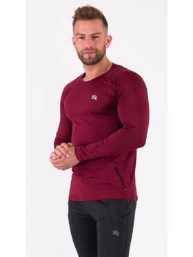 ROUGH RADICAL ROUGH RADICAL Koszulka techniczna VITAL ZIP LS Bordowy Slim Fit