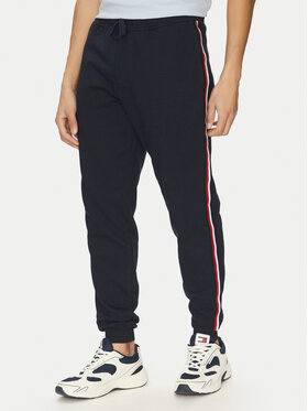 Tommy Hilfiger Tommy Hilfiger Teplákové nohavice Global Stripe MW0MW38696 Tmavomodrá Regular Fit
