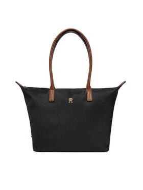 Tommy Hilfiger Tommy Hilfiger Ročna torba Popette Tote AW0AW17711 Črna