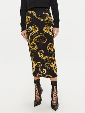Versace Jeans Couture Versace Jeans Couture Спідниця-міді 77HAE8B6 Чорний Regular Fit