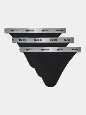 HUGO Hugo Set 3 perechi de chiloți tanga 50502802 Negru
