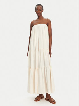 Eleh Eleh Sommerkleid ESS250065 Beige Regular Fit
