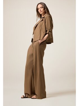 Oltre Oltre Spodnie materiałowe P078R108643N0V2 Zielony Baggy Fit